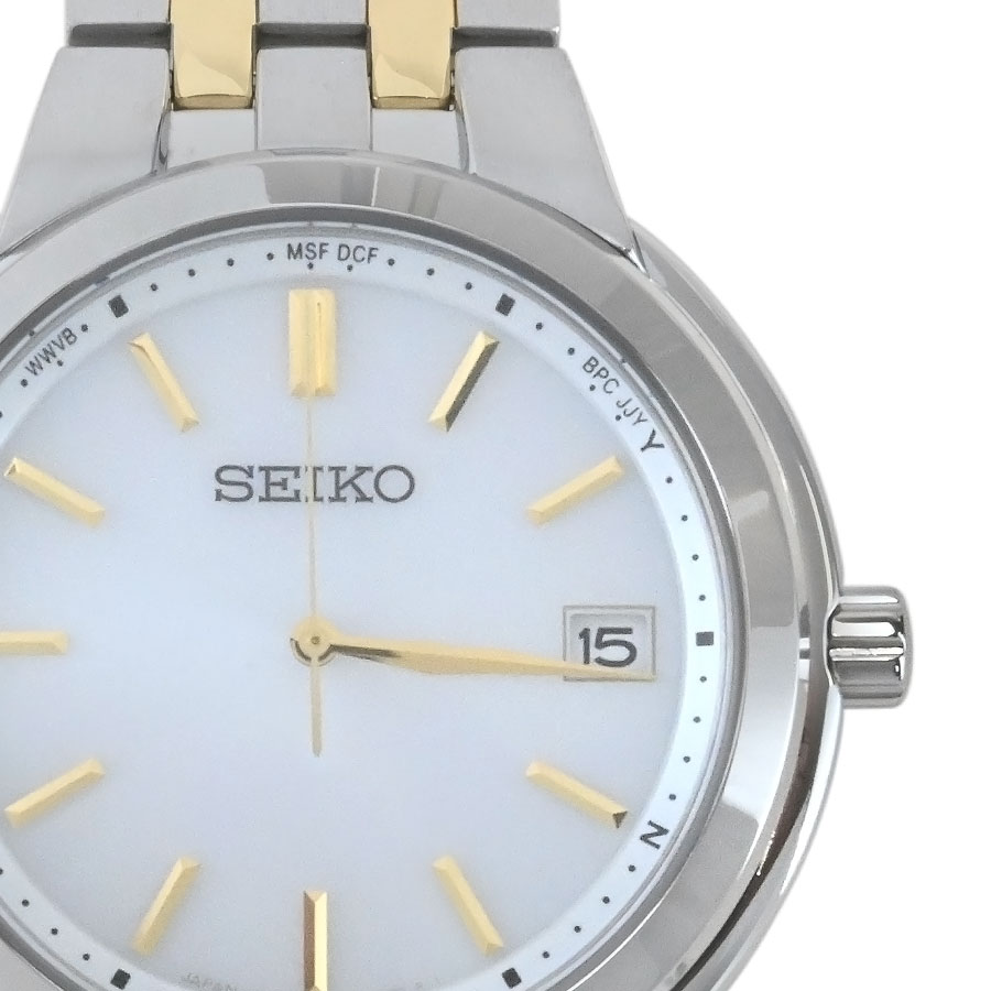 【SEIKO】セイコー SBTM285 セイコーセレクション 白文字盤 ステンレススチール ソーラー電波 メンズ腕時計 【送料無料】【未使用】【..