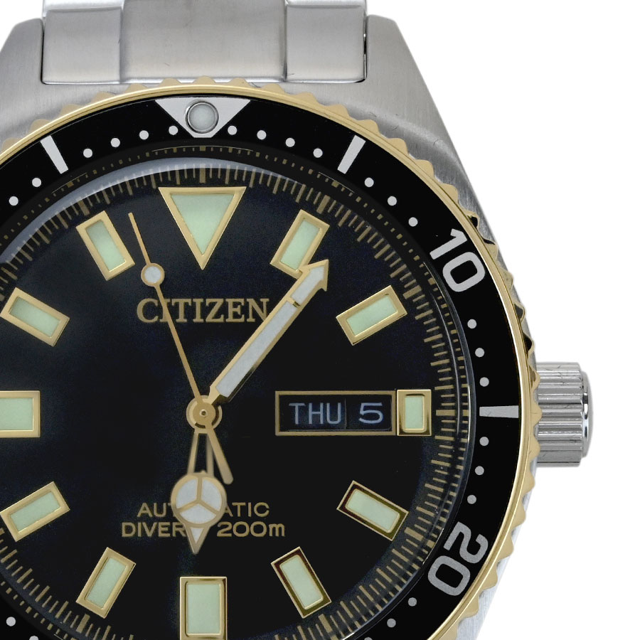 【CITIZEN】シチズン NY0125-83E (8204-S123712) プロマスター マリン メカニカルダイバー200m ブラックダイヤル シルバー/ゴールド ステンレススチール 自動巻き ダイバーズウォッチ メンズ腕時計 【送料無料】【未使用】【中古】