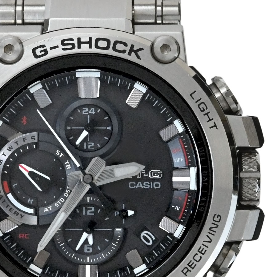 【CASIO】カシオ MTG-B1000-1AJF G-SHOCK MT-G シルバー/ブラック ステンレススチール ソーラー電波 メンズ腕時計【送料無料】【中古】