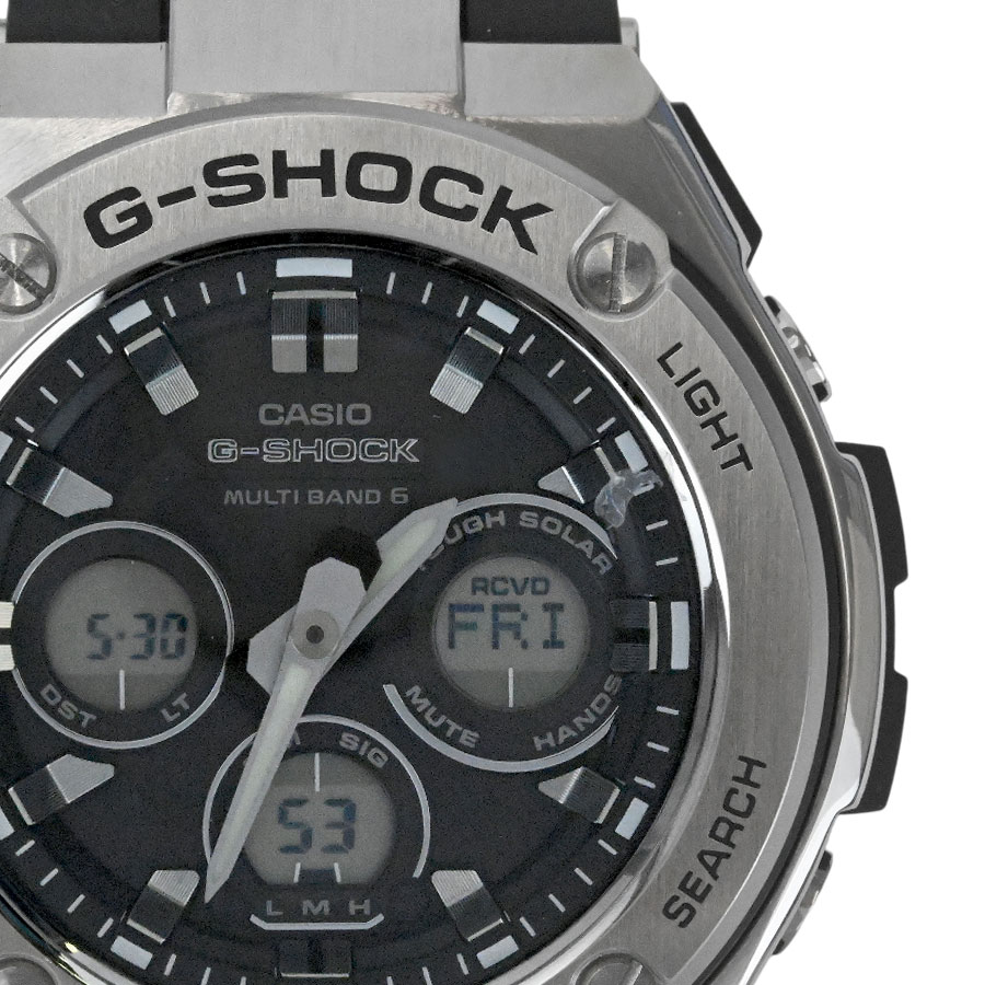 【CASIO】カシオ G-SHOCK G-STEEL Mid sizeシリーズ GST-W310-1AJF ステンレススチール/樹脂 ブラック×シルバー ソーラー電波 メンズ腕時計【送料無料】【中古】
