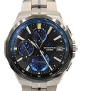 【CASIO】カシオ OCEANUS Manta オシアナス マンタ OCW-S5000E-1AJF S5000シリーズ ネイビー×ブルー文字盤 チタン ソーラー電波 モバイルリンク機能 メンズ腕時計【送料無料】【中古】