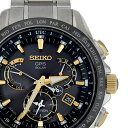 【SEIKO】セイコー SBXB073 (8X53-0AB0-2) アストロン 8Xシリーズ デュアルタイム ブラック/ゴールド チタン/セラミックス ソーラーGPS衛星電波修正 メンズ腕時計【送料無料】【中古】