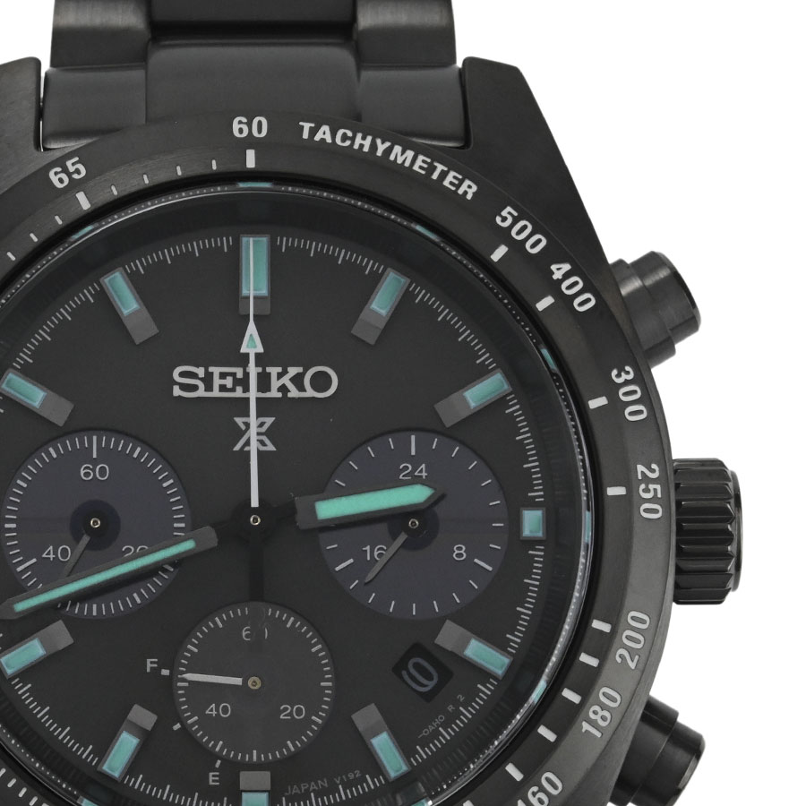 【SEIKO】セイコー SBDL103 (V192-0AF0) プロスペックス スピードタイマー ソーラークロノグラフ The Black Series オールブラック ステンレススチール ソーラー ナイトビジョン タキメーター メンズ腕時計 【送料無料】【未使用】【中古】