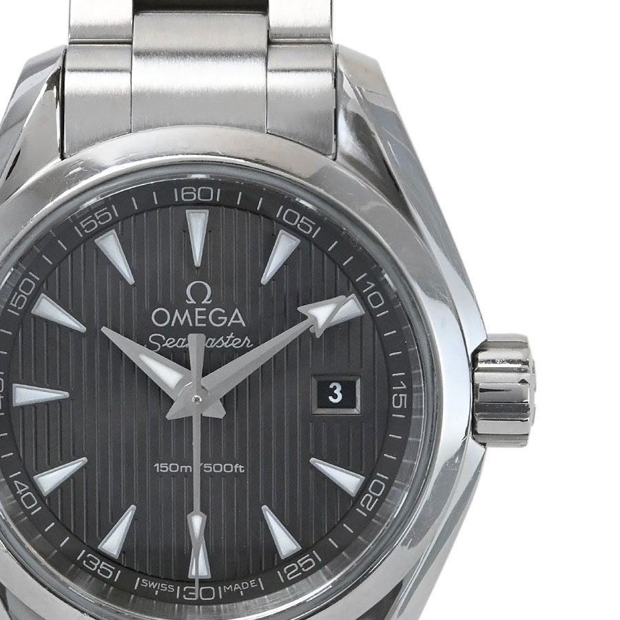 【OMEGA】オメガ 231.10.30.60.06.001 シーマスター アクアテラ 150M クォーツ Seamaster グレータペストリーダイヤル ステンレススチール レディース腕時計【送料無料】【中古】