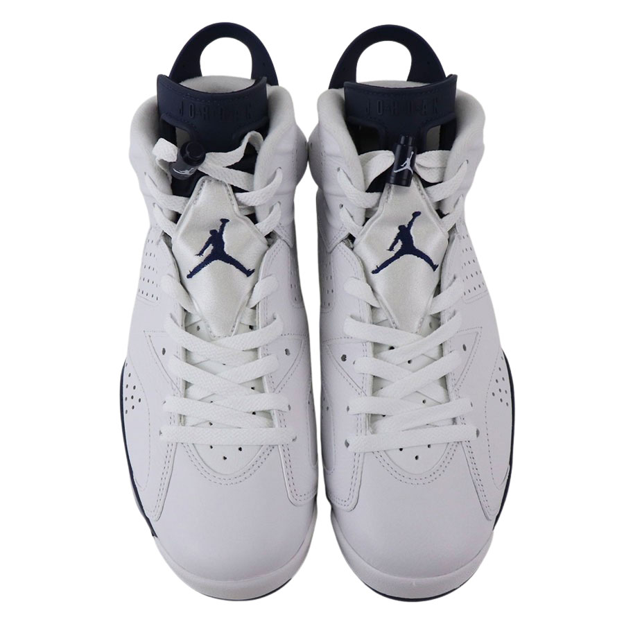 【NIKE】ナイキ AIR JORDAN 6 RETRO CT8529-141 WHITE/MIDNIGHT NAVY 天然皮革/合成繊維/ゴム サイズ26.5cm メンズ靴/紳士靴 スニーカー 【送料無料】【未使用】【中古】 2