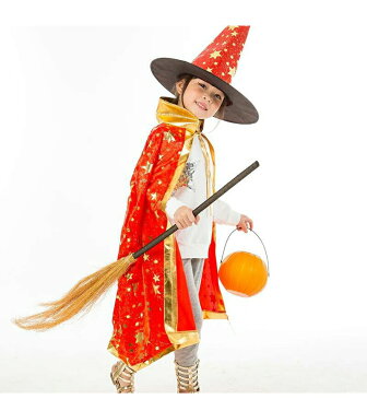 ハロウィン 衣装 子供 衣装 子供 コスプレ 魔女 マント 魔法使い キッズ コスプレ衣装 子供 男の子 女の子 かわいい 仮装 ハロウィン ハロウィンマント オレンジ ウィッチ コスチューム 子ども用 ケープ 仮装 可愛い かぼちゃ