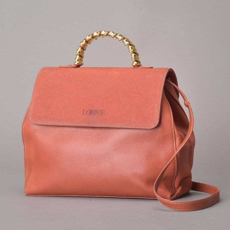 ロエベ バッグ（レディース） LOEWE ロエベ ベラスケス ショルダーバッグ 2WAY ハンドバッグ レザー オレンジ 朱色 ツイストハンドル 斜め掛け 肩掛け 鞄 Md.e/c.h