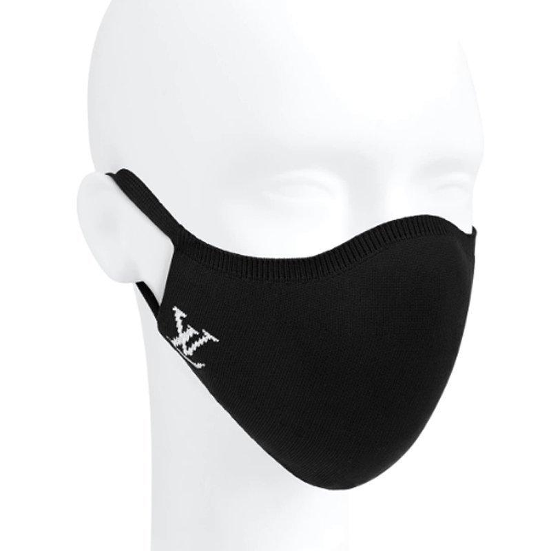 新品 未使用 ルイヴィトン マスク・マイユ ブラック XL刺繍 専用ポーチ M76748 花粉 ウィルス対策 布マスク カバー 付属品有 Mc.d/d.d