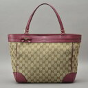 外観 極美品 GUCCI グッチ メイフェア トートバッグ GGキャンバス レザー ベージュ ワインレッド 257061 ハンドバッグ 鞄 /b.h