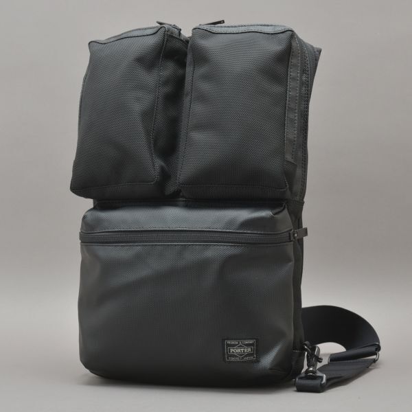 未使用 PORTER ポーター TIME スリングバッグ ボディバッグ ナイロン ブラック 吉田カバン ショルダーバッグ 鞄 /a.a/a.b