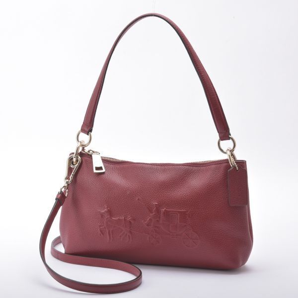 楽天市場】コーチ COACH レザー 斜め掛け（カラーレッド）（バッグ