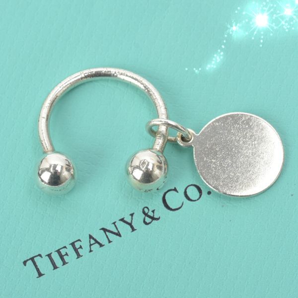 磨き済 Tiffany&Co. ティファニー リターントゥ ラウンドタグ キーリング SV925 10.2g シルバー チャーム キーホルダー /k.b/
