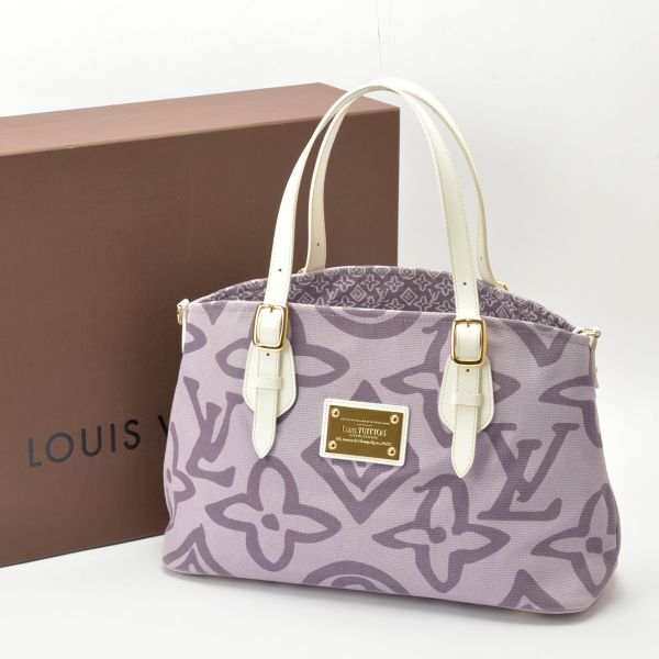 美品 ルイヴィトン タイシエンヌPM トートバッグ モノグラム パープル M95680 箱付き クルーズライン ショルダーバッグ 鞄 /e.k/