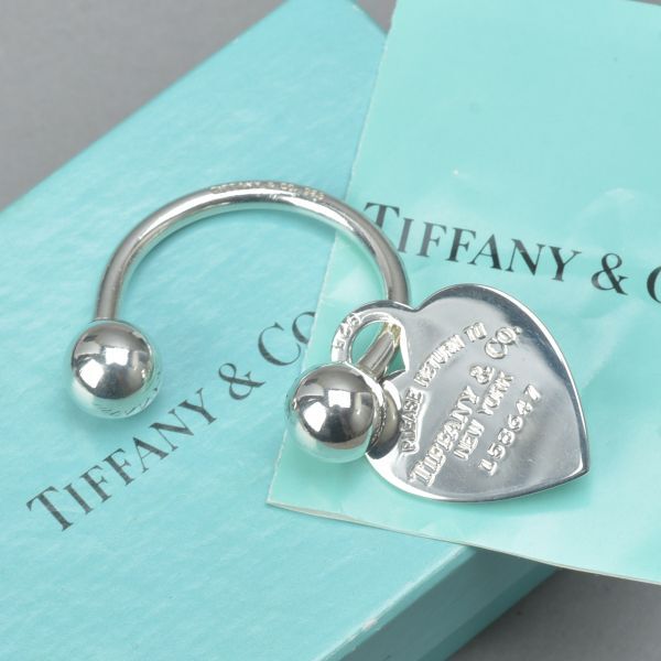 新品仕上げ Tiffany&Co. ティファニー リターントゥ ハートタグ キーリング SV925 シルバー チャーム キーホルダー /■k.c/