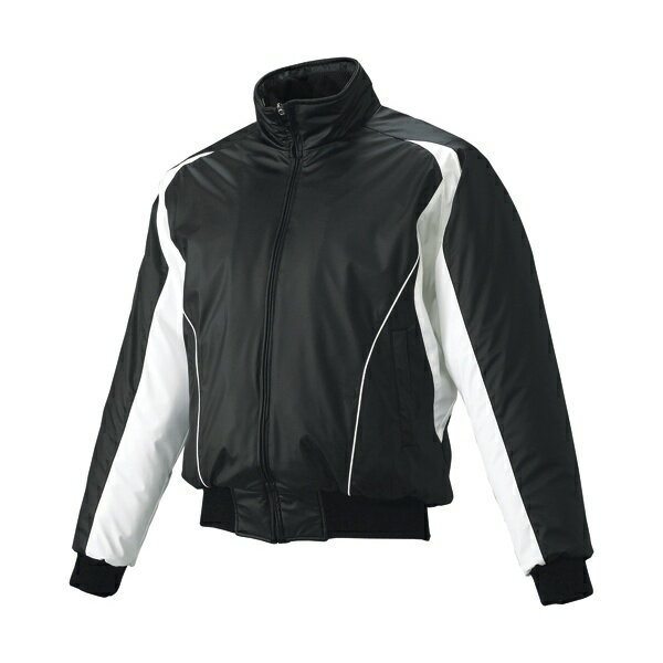 ◆◆ ＜エスエスケイ＞ SSK 蓄熱グラウンドコート・フロントフルZIP・中綿 BWG1002 (9010W：ブラック×ホワイト×ホワイト) エスエスケイ(bwg1002-9010w-ssk1)