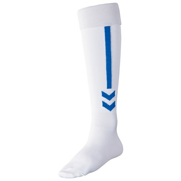 ◆◆メール便発送 ＜ヒュンメル＞ HUMMEL ジュニアプラクティスストッキング(1063：ホワイト×ロイヤルブルー) ヒュンメル ストッキング(hjg7060-1063-mkn-hum)