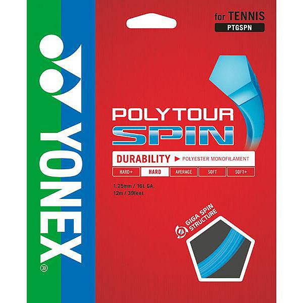 ◆◆メール便発送 ＜ヨネックス＞ YONEX ポリツアースピン125 PTGSPN (060：コバルトブルー) テニス(ptgspn-060-ynx1)