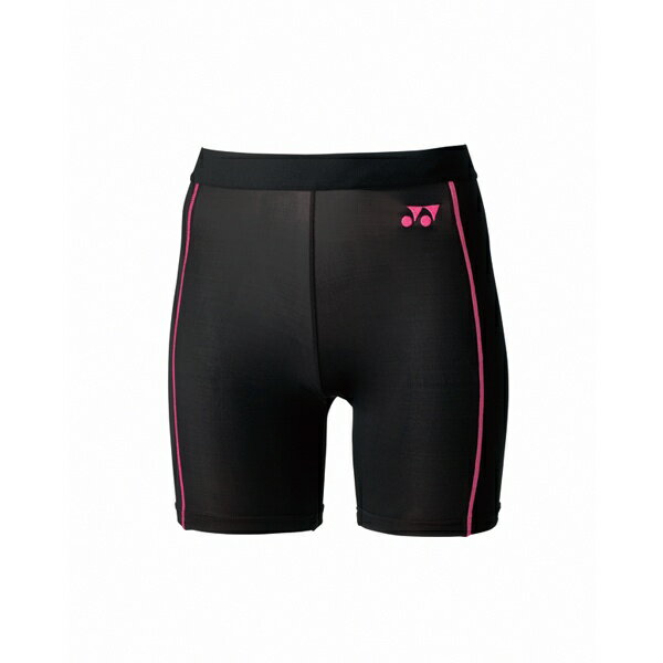 ◆◆メール便発送 ＜ヨネックス＞ YONEX レディース ハーフスパッツ STBF2502 (181：ブラック／ピンク) (stbf2502-181-ynx1)