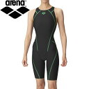 ◆◆○メール便発送 <アリーナ> ARENA レーシングワンピーススパッツ オープンバック AS4FRC50L (BKBK:ブラック×ブラック) 水泳 水着 レ...
