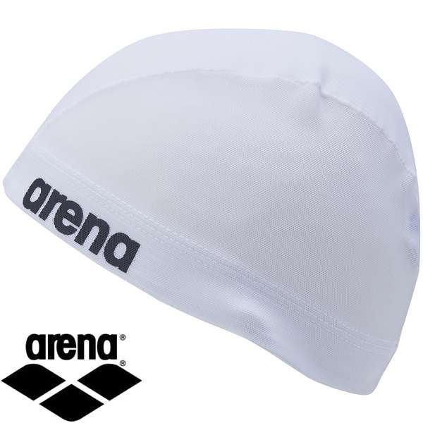 ◆◆○メール便発送 ＜アリーナ＞ ARENA メッシュキャップ(FINA承認) AS5SSC40U (WHBK：ホワイト) 水泳 ユニセックス AS5SSC40U-WHBK
