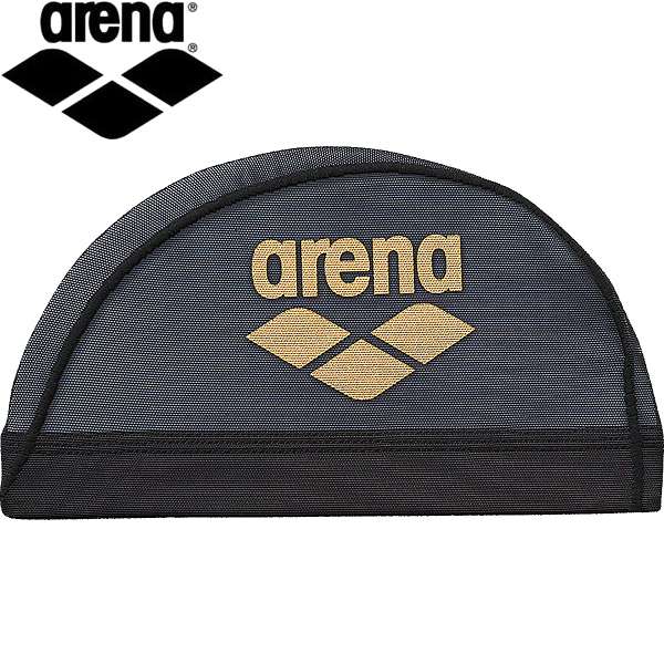 ◆◆○メール便発送 ＜アリーナ＞ ARENA メッシュキャップ AS5SSC41U (BKGD：ブラック×ゴールド) 水泳 ユニセックス AS5SSC41U-BKGD