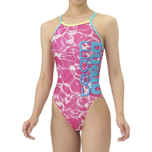 ◆◆○メール便発送 ＜アリーナ＞ ARENA トレーニングワンピース(オープンバック) AS5FWM02L (PKWH：ピンク×ホワイト) AS5FWM02L-PKWH