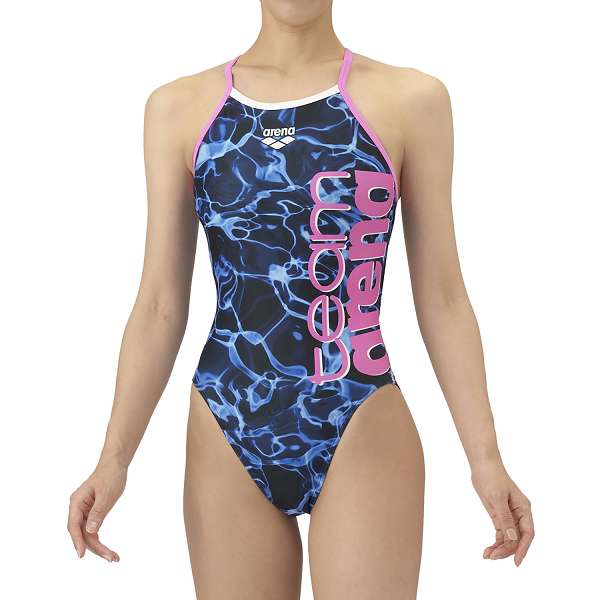 ◆◆○メール便発送 ＜アリーナ＞ ARENA トレーニングワンピース(オープンバック) AS5FWM02L (BKBL：ブラック×ブルー) AS5FWM02L-BKBL