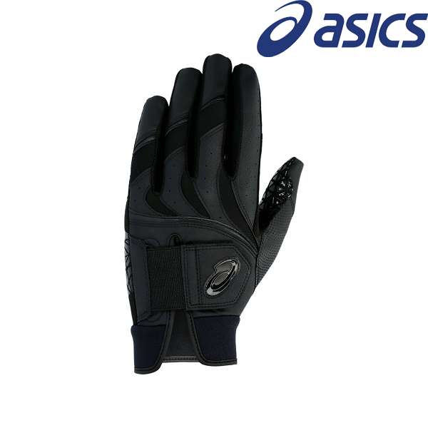 ◆◆メール便発送 【アシックス】 ASICS GOLDSTAGE バッティング用手袋 （001：ブラック） 野球 3121B299-001