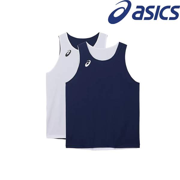 ◆◆●送料無料 メール便発送 ＜アシックス＞ ASICS リバーシブルシャツ (400) ピーコート 2063A204-400 1