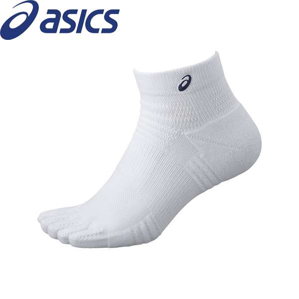 ◆◆●送料無料 メール便発送 ＜アシックス＞ ASICS 5本指ソックス10 (102：ブリリアントホワイト/アシックスブルー) 3033B925-102