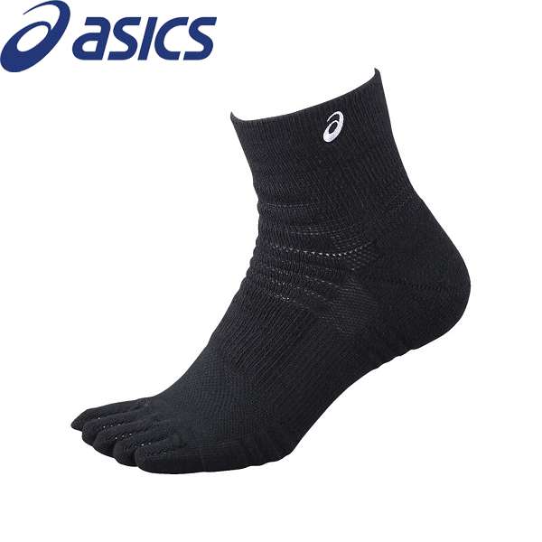 ◆◆●送料無料 メール便発送 ＜アシックス＞ ASICS 5本指ソックス13 (001：パフォーマンスブラック/ブリリアントホワイト) 3033B926-001