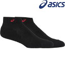 ◆◆●送料無料 メール便発送 ＜アシックス＞ ASICS ジュニア ソックス10 (001：パフォーマンスブラック×クラシックレッド) 3034A091-001