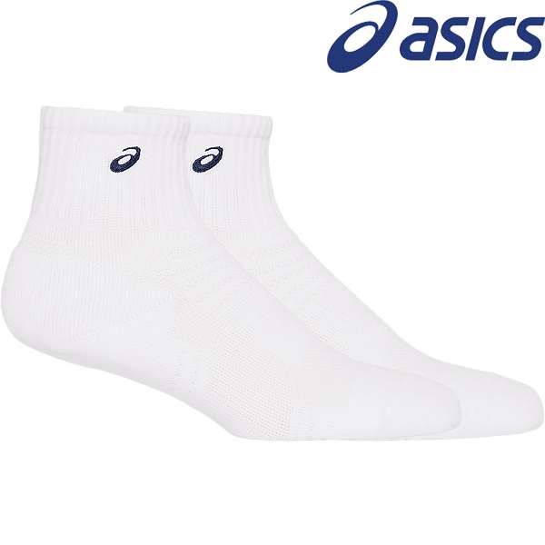 ◆◆●送料無料 メール便発送 ＜アシックス＞ ASICS ジュニア ソックス15 (101：ブリリアントホワイト×ネイビー) 3034A092-101