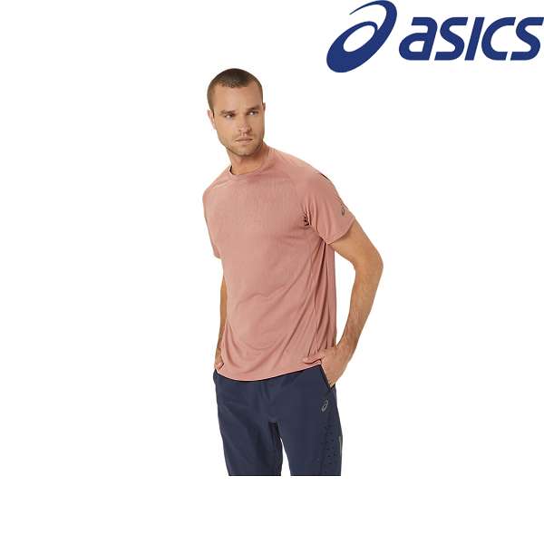 送料無料 メール便発送 ＜アシックス＞ ASICS ACTIBREEZE ジャカード半袖Tシャツ 600：ウメボシ トレーニングウェア メンズ 2031E506-600