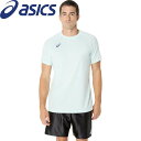 ◆◆メール便発送 <アシックス> ASICS プラクティス半袖シャツ(背面ビックロゴ) 2053A212 (401:スーシングシー) バレーボール 2053A212-401