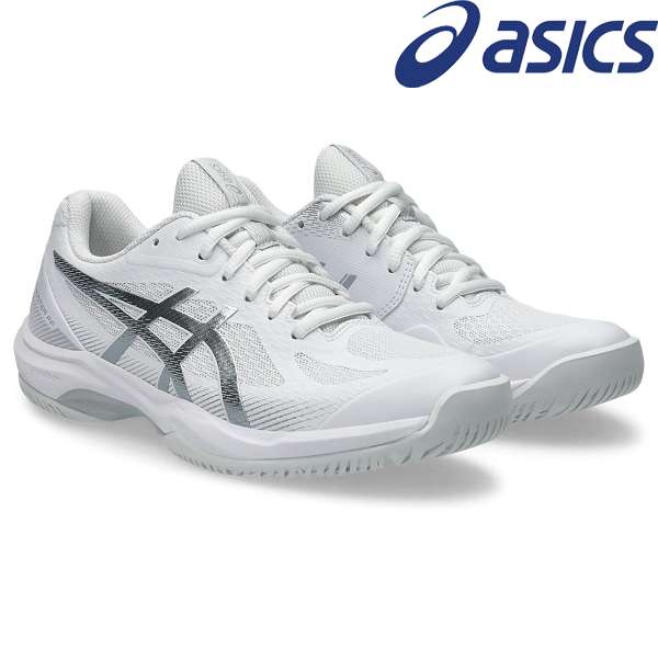 ◆◆ ＜アシックス＞ ASICS COURT HUNTER FF 1072A112 (102：WHITE/PURE SILVER) レディース インドアシューズ バドミントンシューズ 1072A112-102