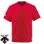 ◆◆○送料無料 メール便発送 ＜デサント＞ DESCENTE 【野球】 ベースボールシャツ DB−201 (RED：レッド) DB201-RED
