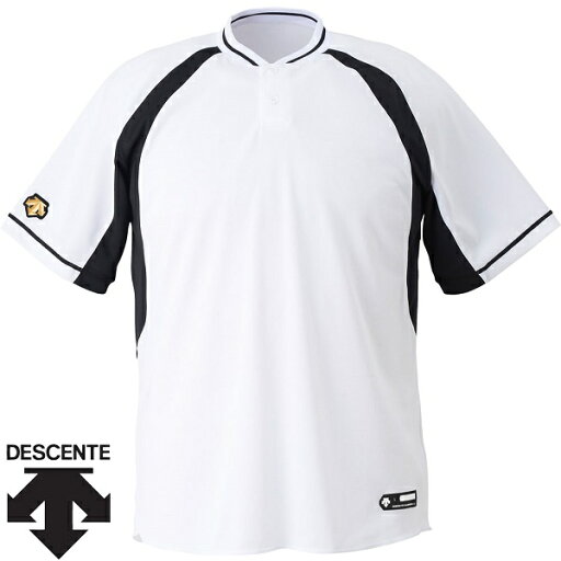 ◆◆○<デサント> DESCENTE ジュニア 野球 2ボタンベースボールシャツ (SWBK) JDB103B-SWBK ◆◆○<デサント> DESCENTE ジュニア 野球 2ボタンベースボールシャツ (SWBK) JDB103B-SWBK