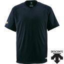 ◆◆○<デサント> DESCENTE 【野球】 ジュニアベースボールシャツ(Tネック) JDB−202 (BLK:ブラック) JDB202-BLK