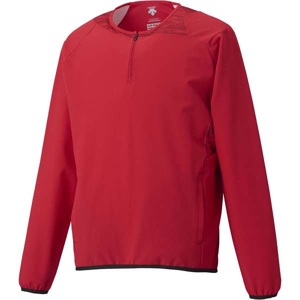 ◆◆○ <デサント> DESCENTE 長袖ハイブリッドジャケット (RED:レッド) 野球 DBX3606LC-RED