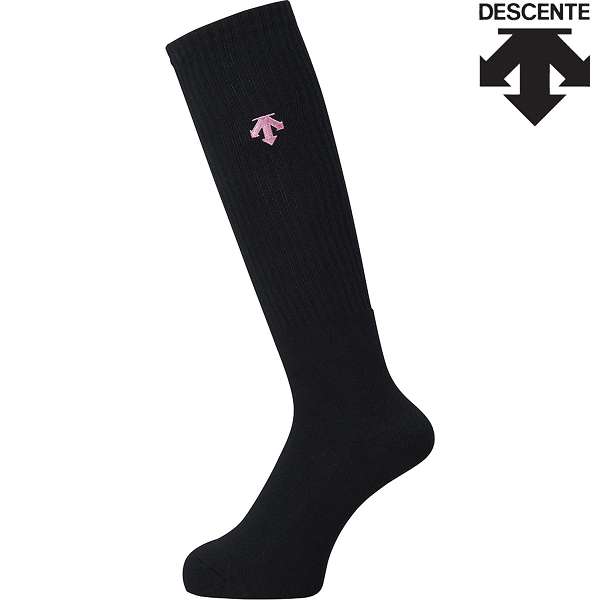 ◆◆○メール便発送 ＜デサント＞ DESCENTE ハイソックス （BPK：ブラック×ピンク） バレーボール DVB8124B-BPK