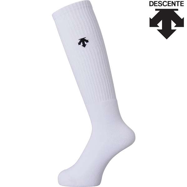 ◆◆○メール便発送 ＜デサント＞ DESCENTE ハイソックス （WBK：ホワイト×ブラック） バレーボール DVB8124B-WBK