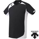 ◆◆○メール便発送 <デサント> DESCENTE 半袖バレーボールシャツ DSS4720B (BLK:ブラック×ホワイト) メンズ バレーボール DSS472...