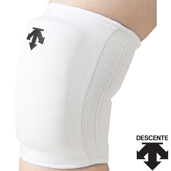 ◆◆○メール便発送 ＜デサント＞ DESCENTE ジュニア ニーパッド(2個組) DVB8704JC (WHT：ホワイト×ブラック) バレーボール DVB8704JC-WHT