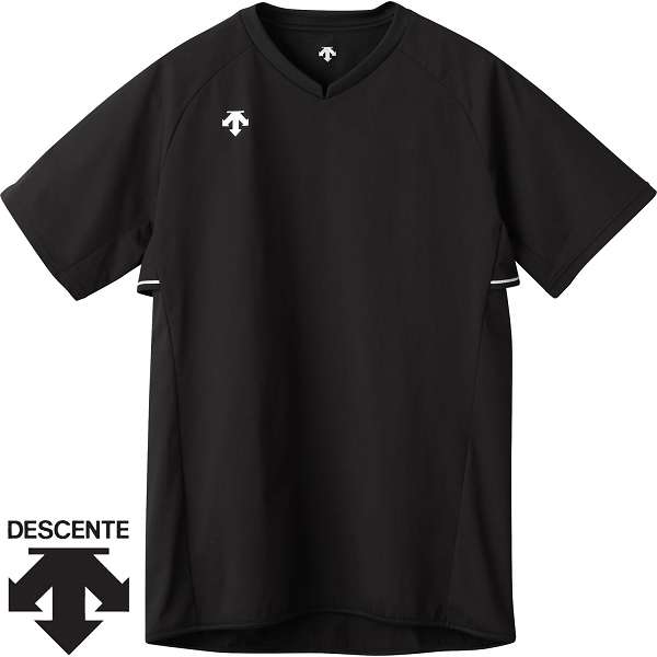 ◆◆○メール便発送 ＜デサント＞ DESCENTE 半袖バレーボールピステ DV5SWB01U (BK00：ブラック) バレーボ..
