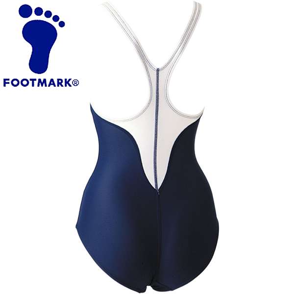 ◆◆○メール便発送 ＜フットマーク＞ FOOTMARK アクアライン水着（ワンピース）3L、4L (01：シロ) 101530B1-01