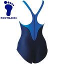 ◆◆○メール便発送 <フットマーク> FOOTMARK アクアライン水着(ワンピース)5L (10:ブルー) 101530B2-10(4)