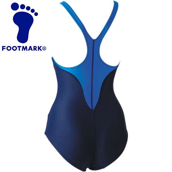◆◆○メール便発送 ＜フットマーク＞ FOOTMARK アクアライン水着（ワンピース）100～150cm (10：ブルー) 101530J1-10
