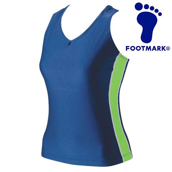 ◆◆○メール便発送 <フットマーク> FOOTMARK ラインセパレーツ 上(トップスのみ)120、130 (07:グリーン) 101535J2-07