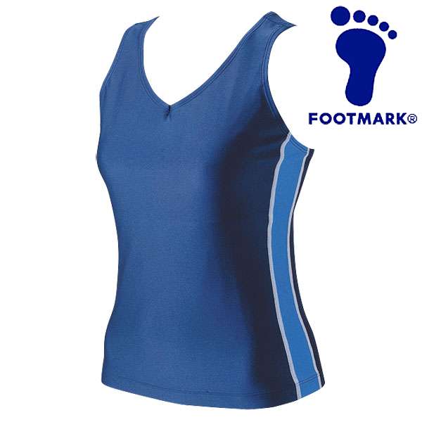 ◆◆○メール便発送 ＜フットマーク＞ FOOTMARK ラインセパレーツ 上（トップスのみ）120、130 (10：ブルー) 101535J2-10